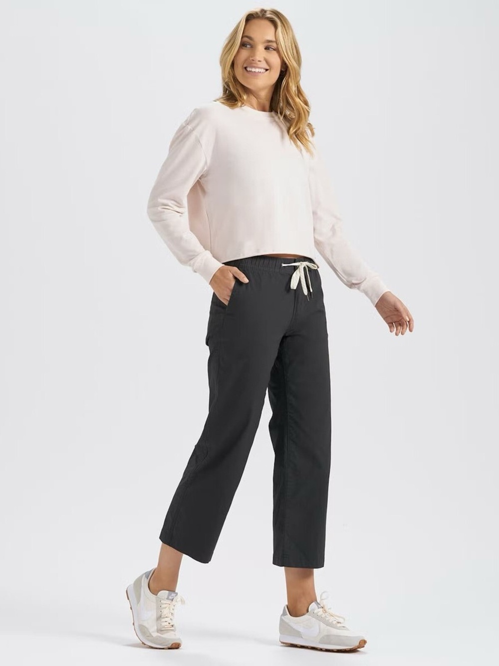 Vuori Ripstop Wide Leg Charcoal Gray Pants Size Medium